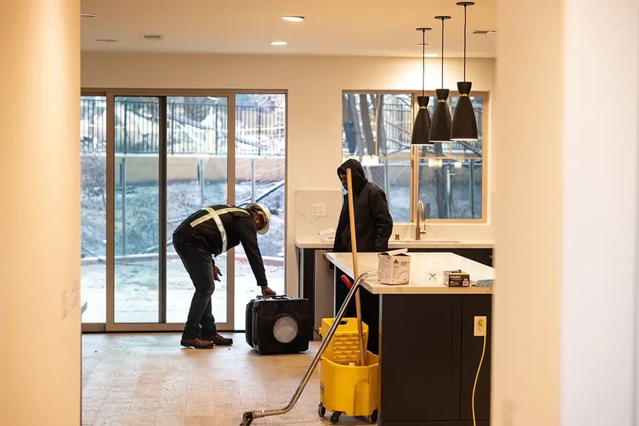 CMN Restoration crew extracting water inside a Circle Pines home